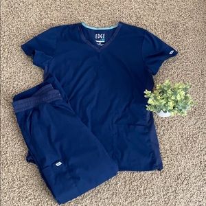 Scrub top and bottoms IRG both large